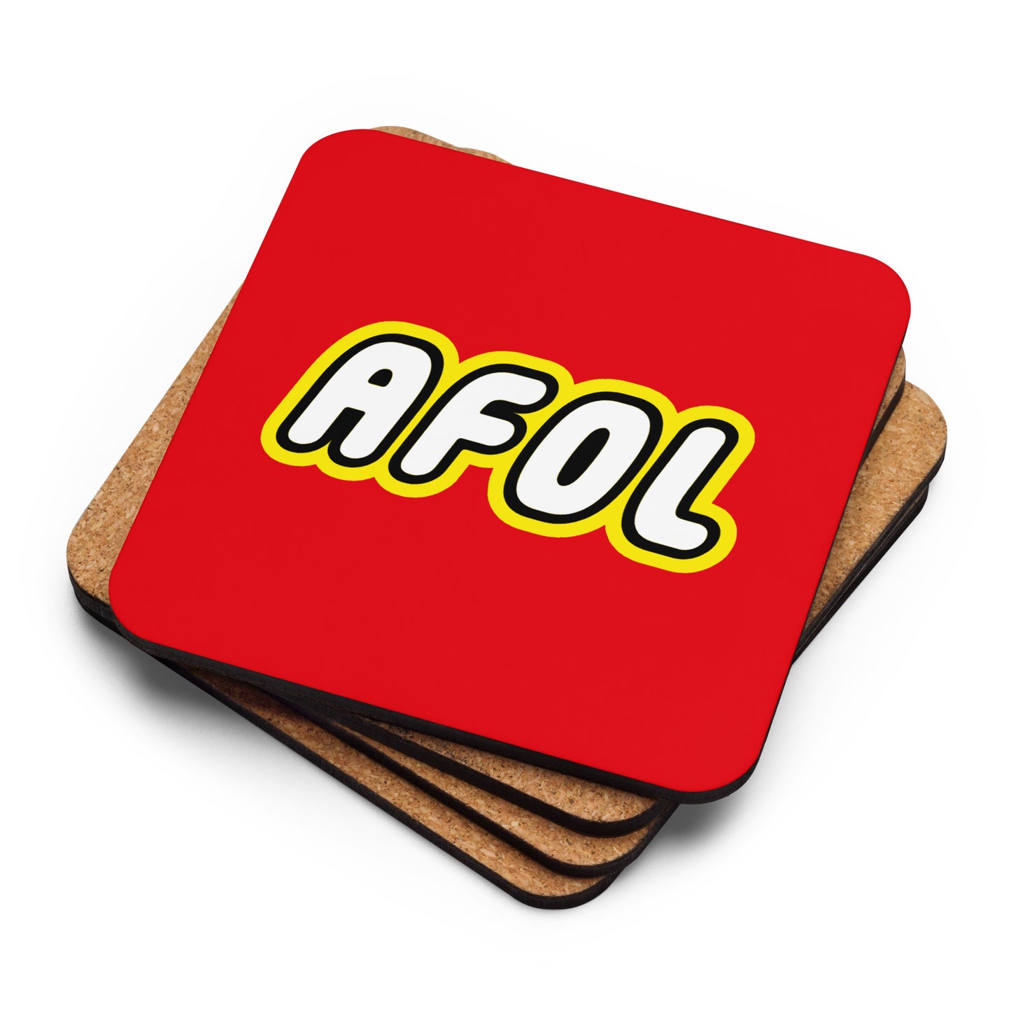 AFOL (Adult Fan of Lego) Single Cork-Back Coaster