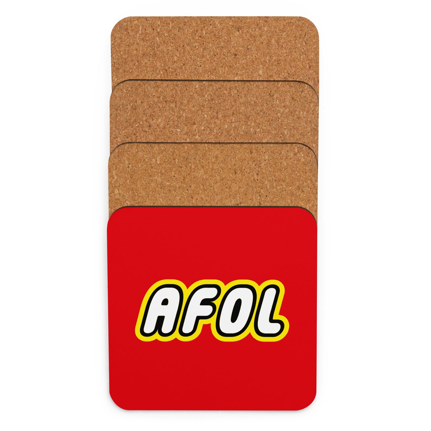 AFOL (Adult Fan of Lego) Single Cork-Back Coaster