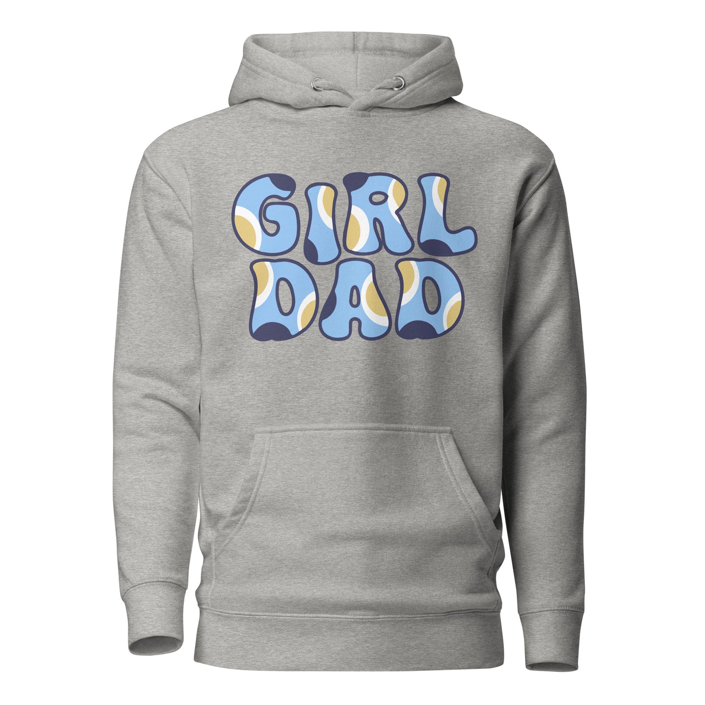Girl Dad Blue Dog Printed Men's Hoodie