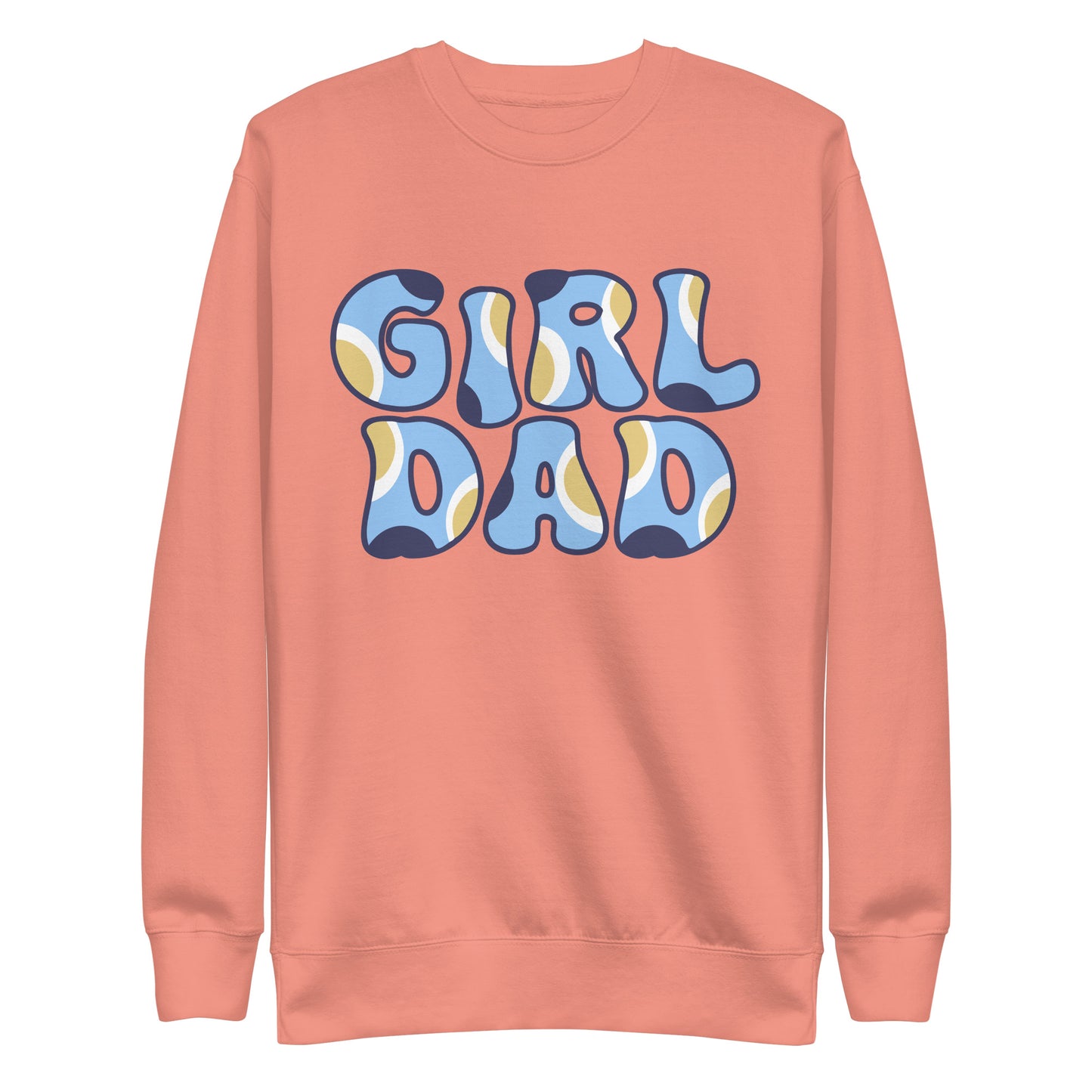 Girl Dad Blue Dog Men's Crewneck Sweatshirt