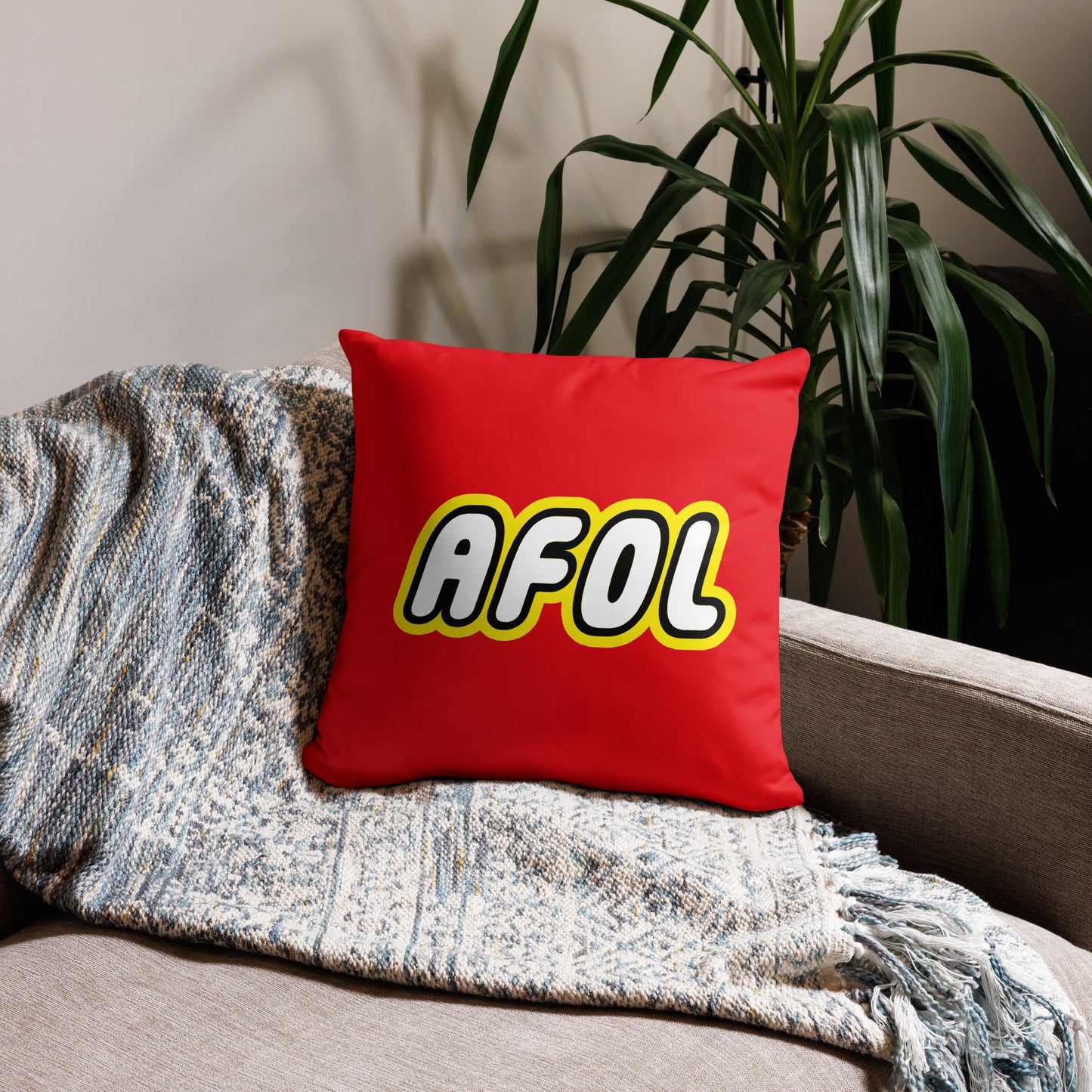 AFOL (Adult Fan of Lego) 18" x 18" Pillow