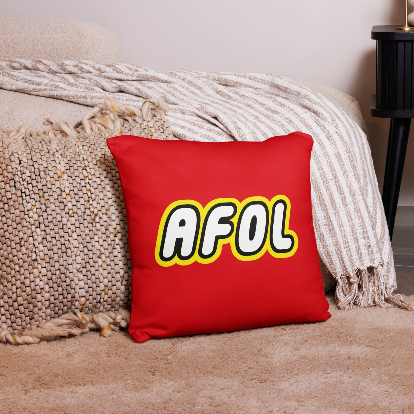 AFOL (Adult Fan of Lego) 18" x 18" Pillow