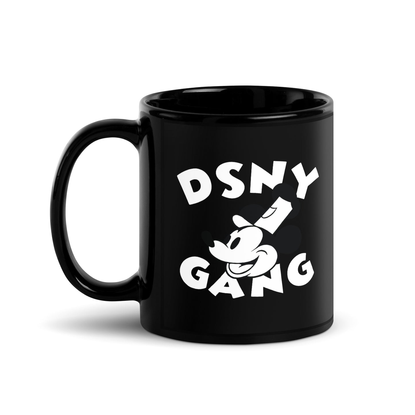 DSNY GANG Steamboat Willie Black Glossy Mug