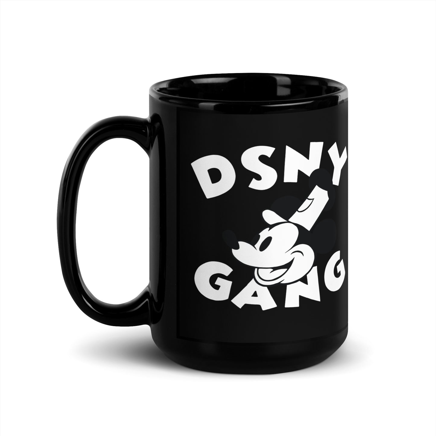 DSNY GANG Steamboat Willie Black Glossy Mug