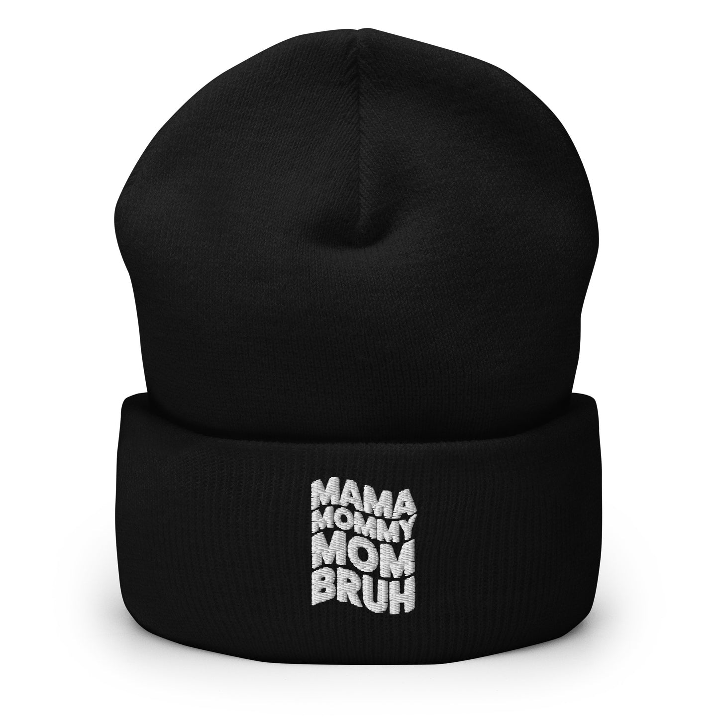 Mama Mommy Mom Bruh Embroidered Cuffed Beanie