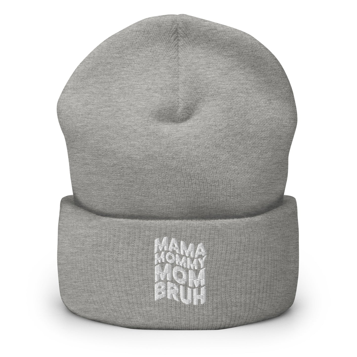 Mama Mommy Mom Bruh Embroidered Cuffed Beanie