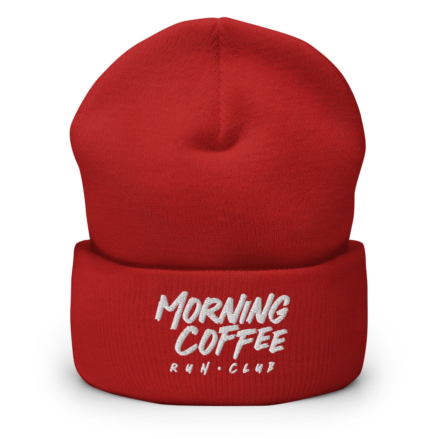 Morning Coffee Run Club Wordmark Cuffed Beanie