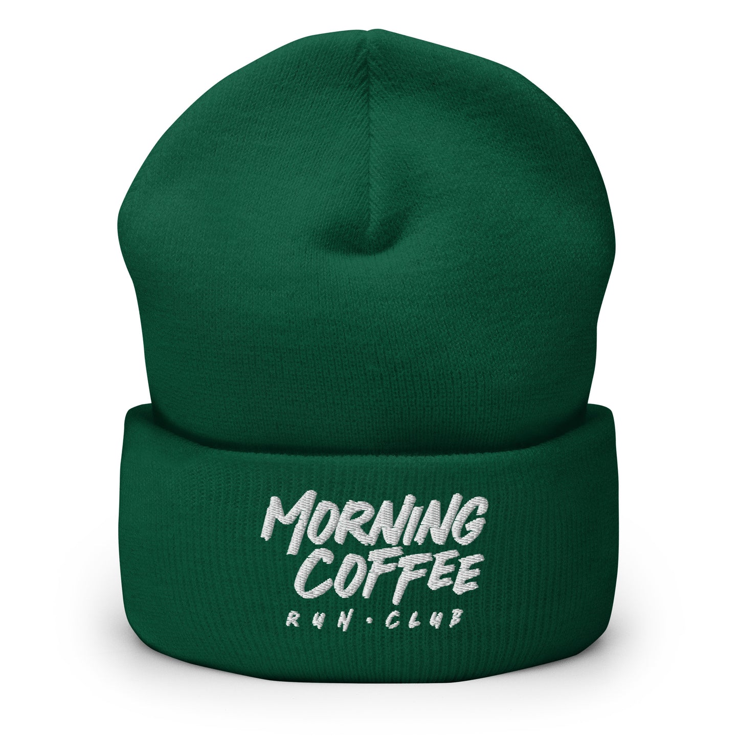 Morning Coffee Run Club Wordmark Cuffed Beanie