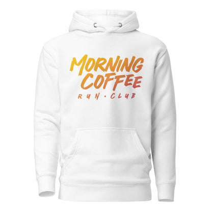 Morning Coffee Run Club Sunrise Wordmark Unisex Hoodie
