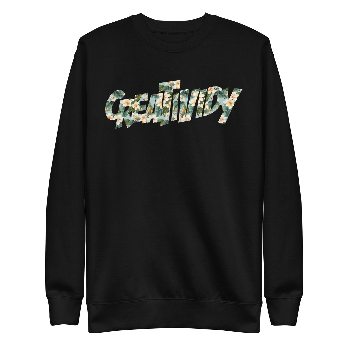 Creatividy Big Logo Plumeria Crewneck Sweatshirt