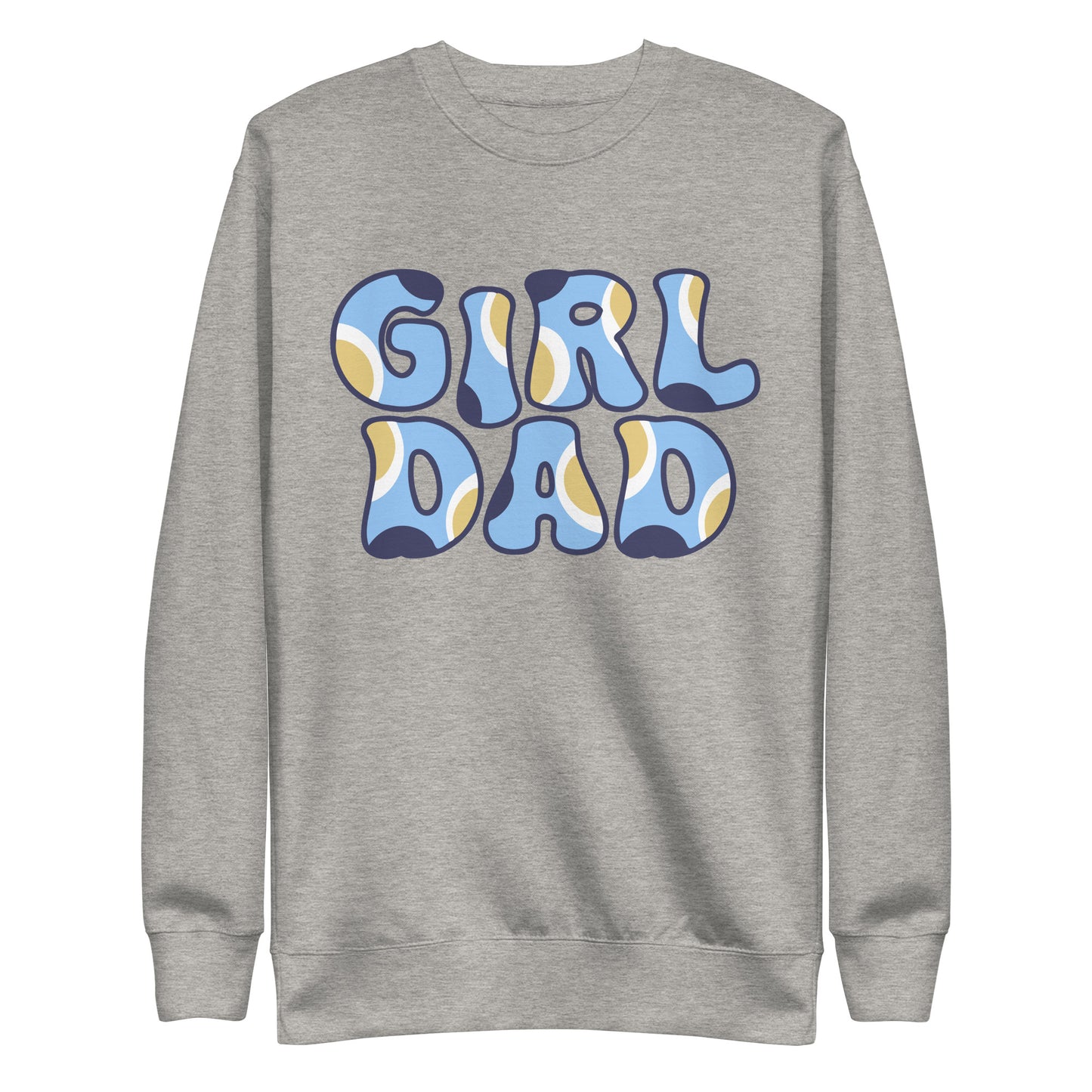 Girl Dad Blue Dog Men's Crewneck Sweatshirt