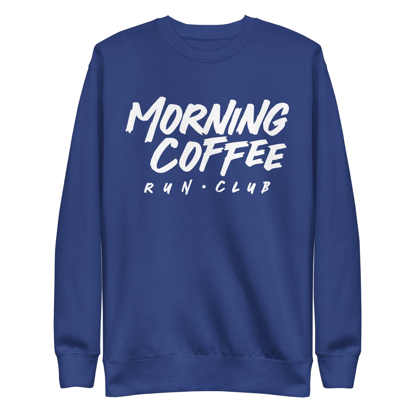 Morning Coffee Run Club Wordmark Unisex Crewneck Sweatshirt