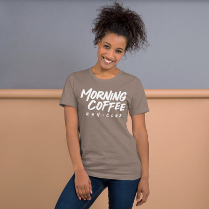 Morning Coffee Run Club Wordmark Unisex t-shirt