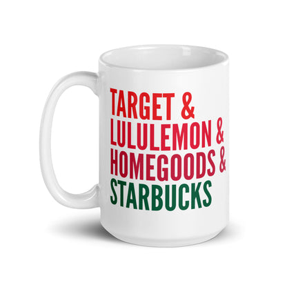 Target Lululemon Homegoods Starbucks White Glossy Coffee Mug