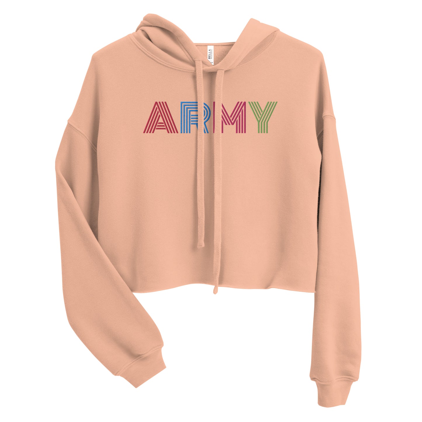 BTS ARMY Embroidered Crop Hoodie
